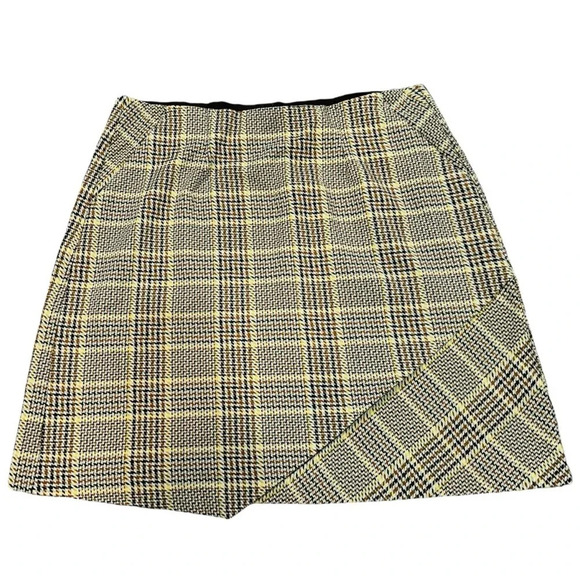 NWOT CAbi Pastime Skirt Neutral Tone Tweed Print #3584 Clueless 90's SZ Medium - Picture 1 of 7